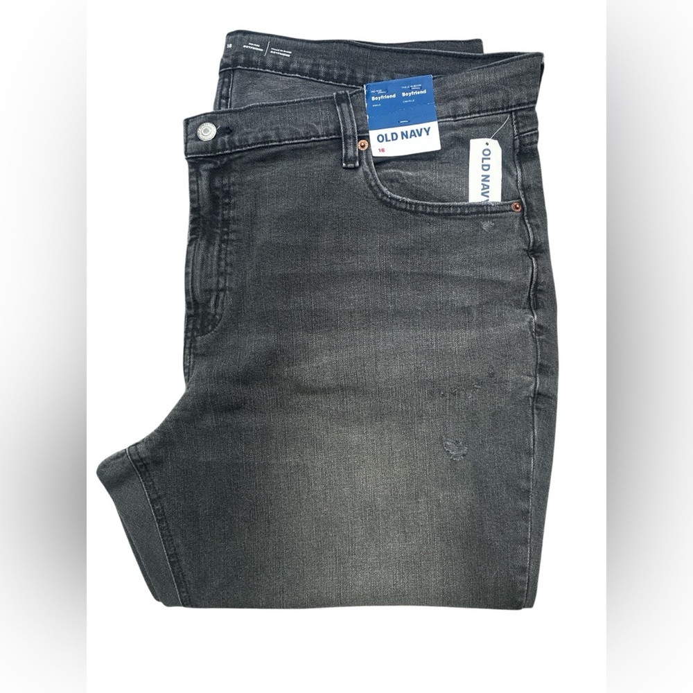 Old Navy Women’s Dark Gray Boyfriend Jeans
